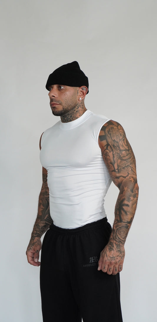 Turtle Neck Sleeveless Compression Shirt