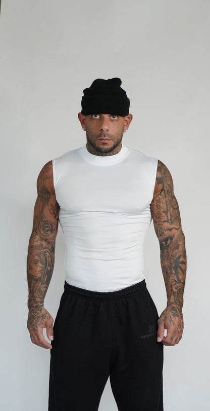 Turtle Neck Sleeveless Compression Shirt