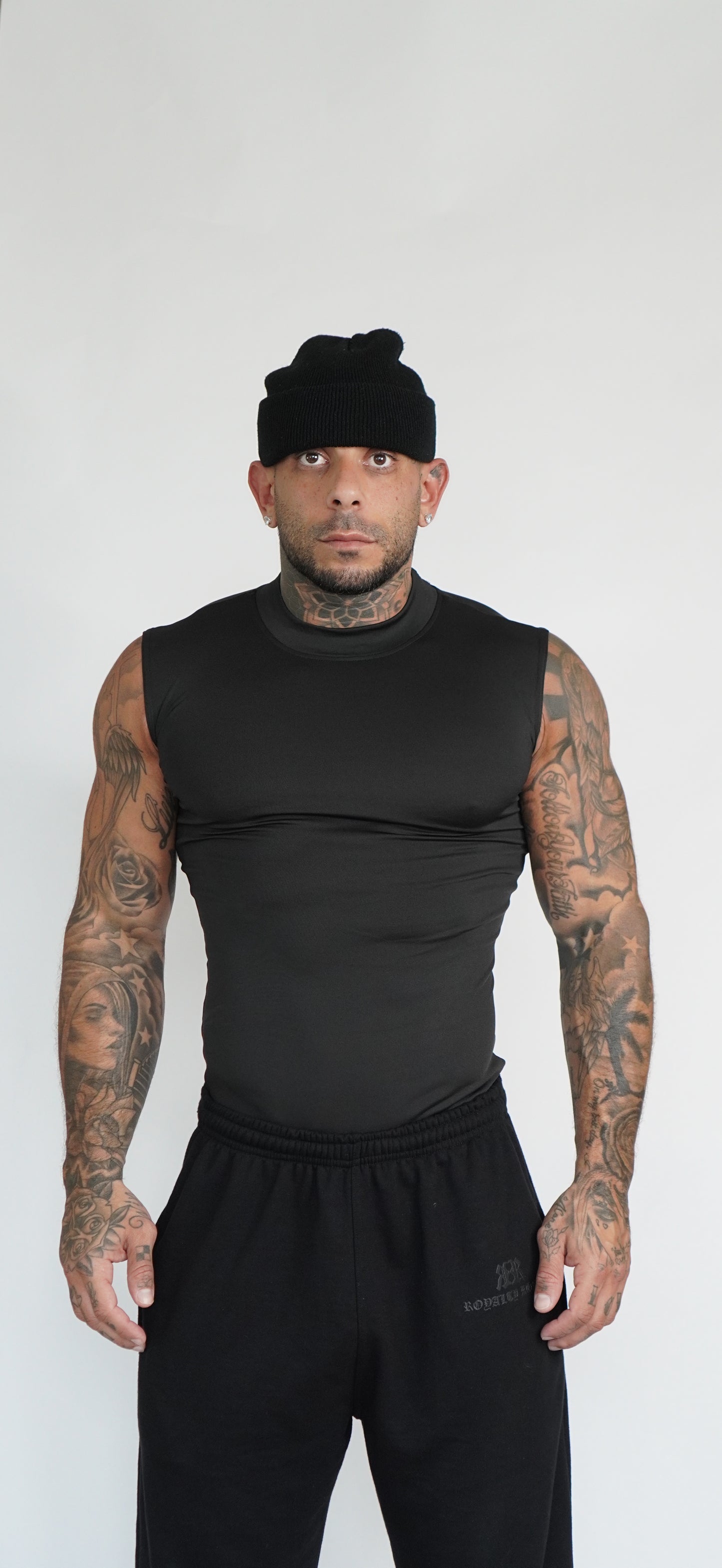 Turtle Neck Sleeveless Compression Shirt